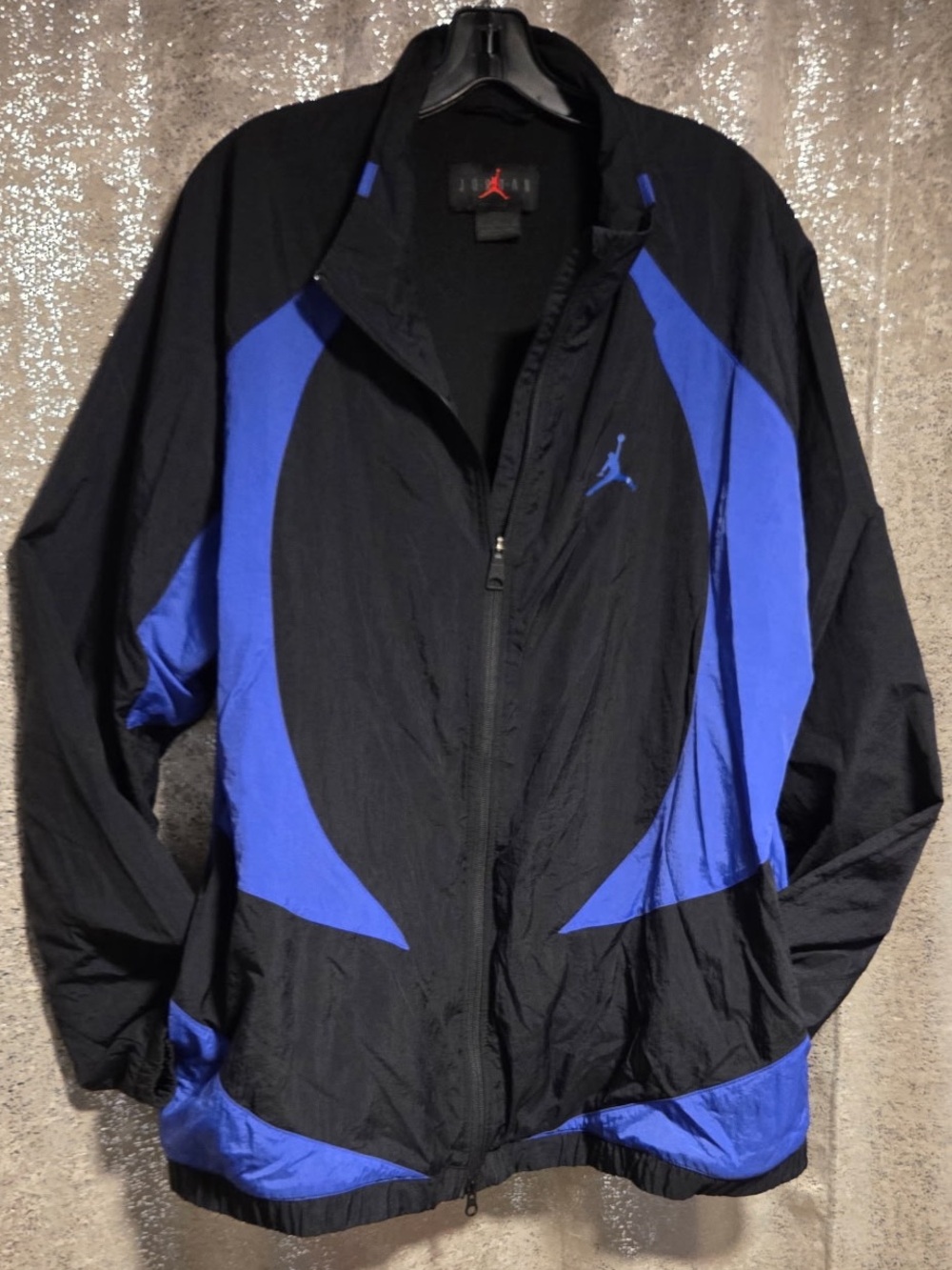 Jordan Black & Royal Blue Men's Windbreaker Jacket